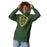 Woman wearing Klein Forest High School Golden Eagles Premium Forest Green Unisex Hoodie 225