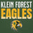 Close-up view of Klein Forest High School Golden Eagles Premium Forest Green Unisex Hoodie 024