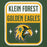 Close-up view of Klein Forest High School Golden Eagles Premium Forest Green Unisex Hoodie 001