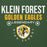 Close-up view of Klein Forest High School Golden Eagles Premium Forest Green Unisex Hoodie 003