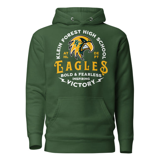 Klein Forest High School Golden Eagles Premium Forest Green Unisex Hoodie 206