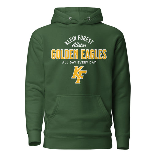 Klein Forest High School Golden Eagles Premium Forest Green Unisex Hoodie 040