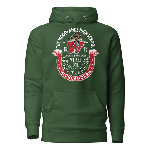 The Woodlands High School Highlanders Forest Green Premium Unisex Hoodie 229