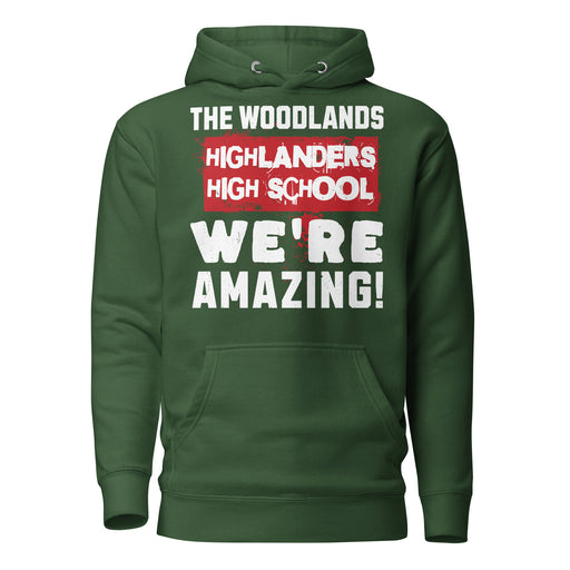 The Woodlands High School Highlanders Forest Green Premium Unisex Hoodie 231