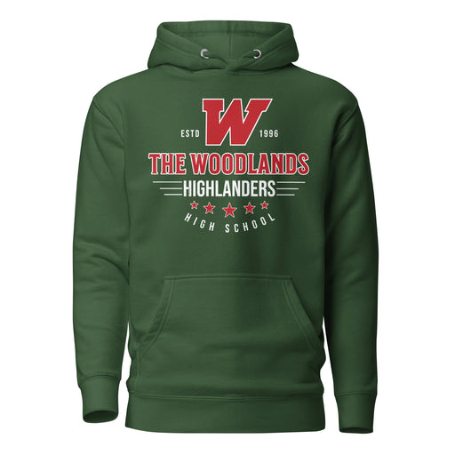 The Woodlands High School Highlanders Forest Green Premium Unisex Hoodie 217