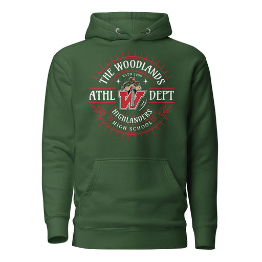 The Woodlands High School Highlanders Forest Green Premium Unisex Hoodie 201