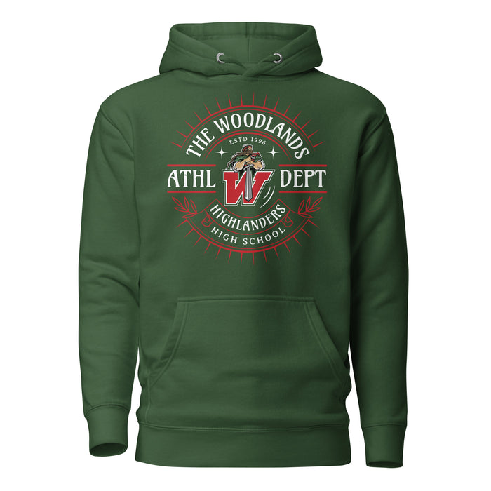 The Woodlands High School Highlanders Forest Green Premium Unisex Hoodie 201