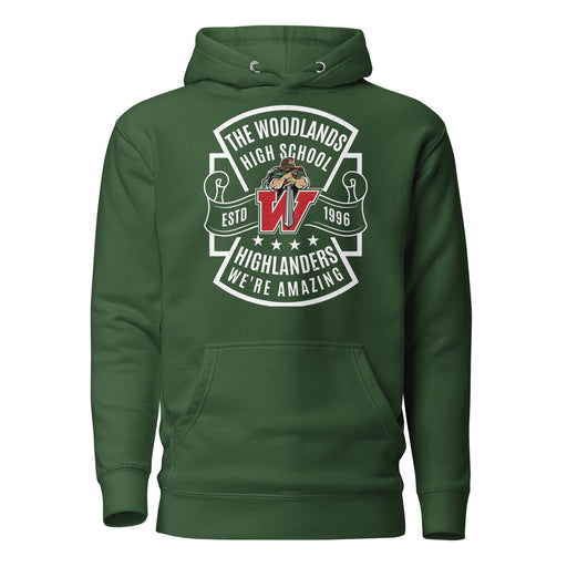 The Woodlands High School Highlanders Forest Green Premium Unisex Hoodie 207