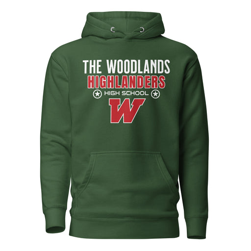 The Woodlands High School Highlanders Forest Green Premium Unisex Hoodie 003