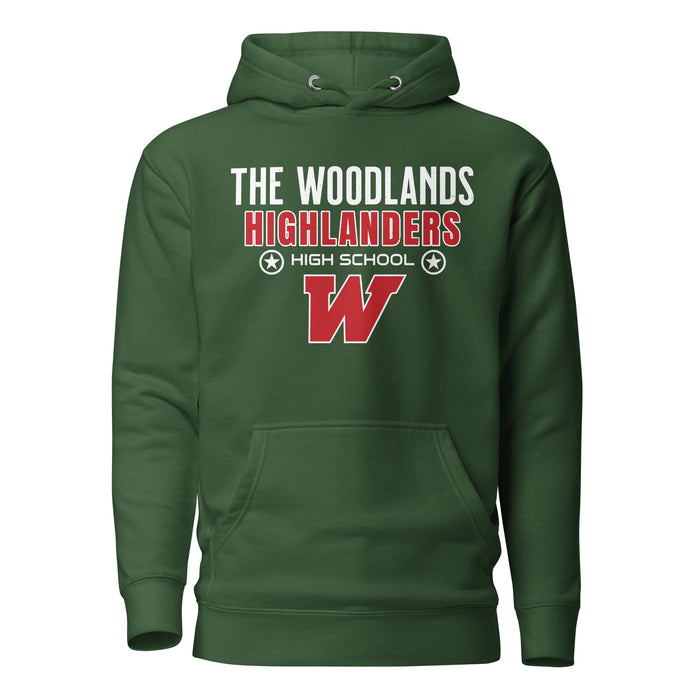 The Woodlands High School Highlanders Forest Green Premium Unisex Hoodie 003