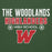 Close-up view of The Woodlands High School Highlanders Forest Green Premium Unisex Hoodie 003