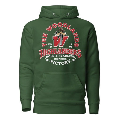 The Woodlands High School Highlanders Forest Green Premium Unisex Hoodie 206