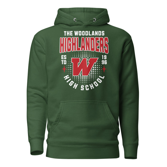 The Woodlands High School Highlanders Forest Green Premium Unisex Hoodie 204