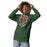 Woman wearing The Woodlands High School Highlanders Forest Green Premium Unisex Hoodie 204