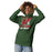 Woman wearing The Woodlands High School Highlanders Forest Green Premium Unisex Hoodie 205