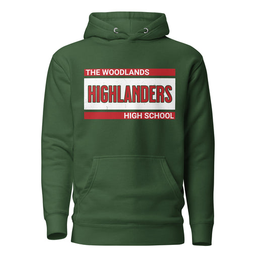 The Woodlands High School Highlanders Forest Green Premium Unisex Hoodie 098