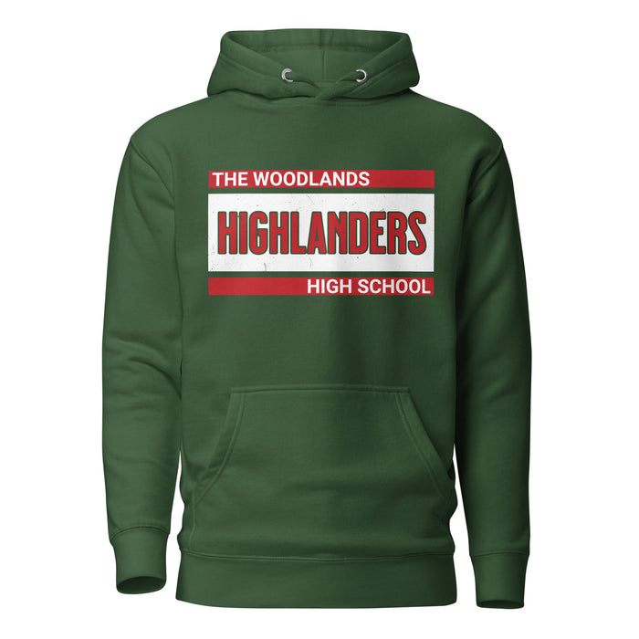 The Woodlands High School Highlanders Forest Green Premium Unisex Hoodie 098