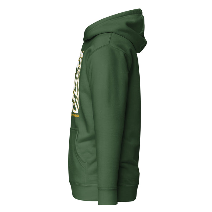 Side view of Klein Forest High School Golden Eagles Premium Forest Green Unisex Hoodie 236