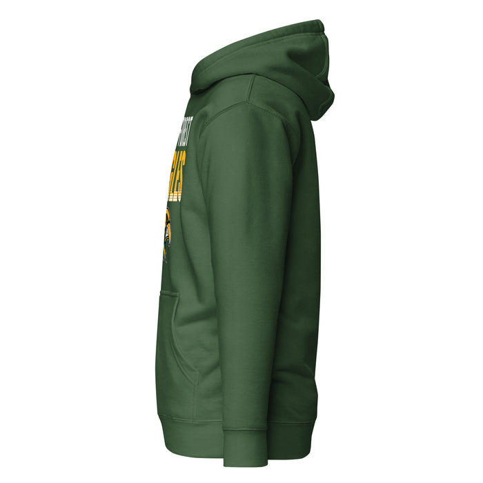 Side view of Klein Forest High School Golden Eagles Premium Forest Green Unisex Hoodie 024