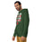 Man wearing The Woodlands High School Highlanders Forest Green Premium Unisex Hoodie 238