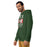 Man wearing The Woodlands High School Highlanders Forest Green Premium Unisex Hoodie 240