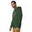 Man wearing The Woodlands High School Highlanders Forest Green Premium Unisex Hoodie 201