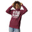 Woman wearing Lewisville High School Farmers Maroon Premium Unisex Hoodie 238