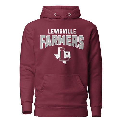 Lewisville High School Farmers Maroon Premium Unisex Hoodie 234