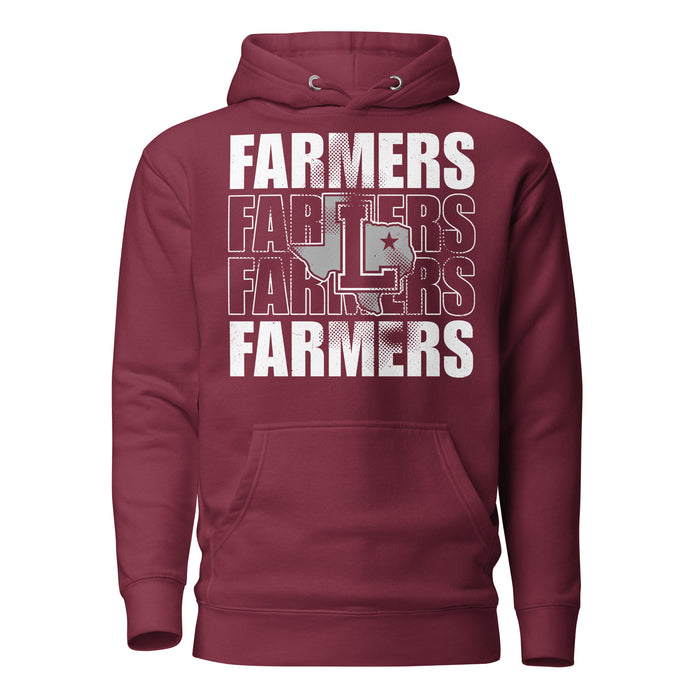 Lewisville High School Farmers Maroon Premium Unisex Hoodie 233