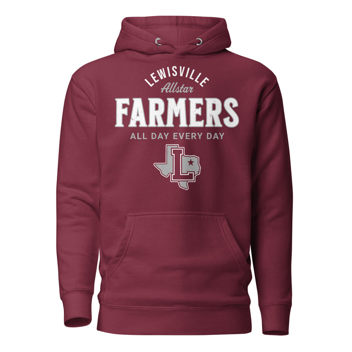 Lewisville High School Farmers Maroon Premium Unisex Hoodie 040