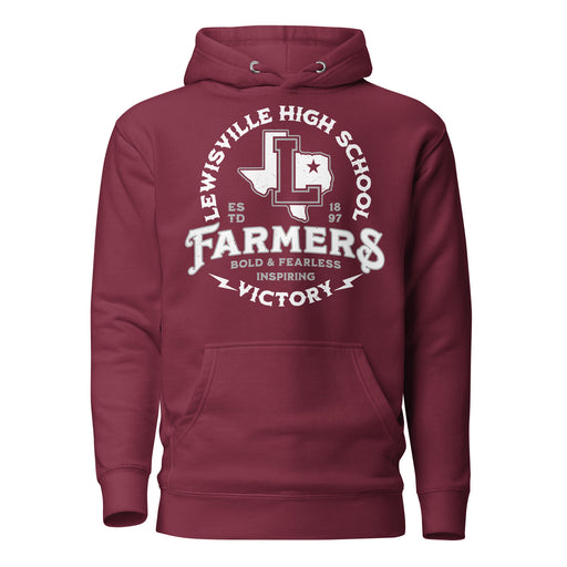 Lewisville High School Farmers Maroon Premium Unisex Hoodie 206