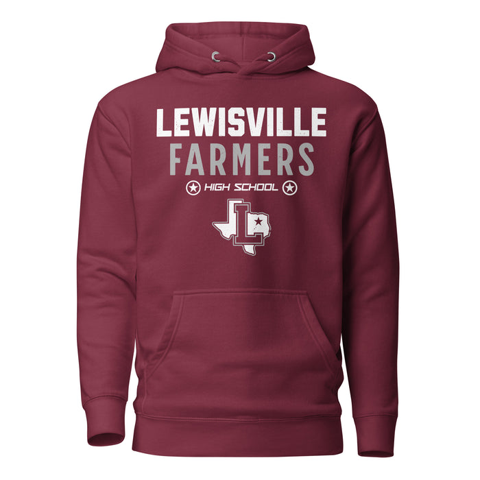 Lewisville High School Farmers Maroon Premium Unisex Hoodie 003