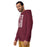 Man wearing Lewisville High School Farmers Maroon Premium Unisex Hoodie 236