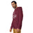 Man wearing Lewisville High School Farmers Maroon Premium Unisex Hoodie 202