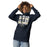 Woman wearing Klein Collins High School Tigers Navy Blue Premium Unisex Hoodie 238