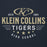 Close-up view of Klein Collins High School Tigers Navy Blue Premium Unisex Hoodie 217