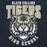 Close-up view of Klein Collins High School Tigers Navy Blue Premium Unisex Hoodie 213