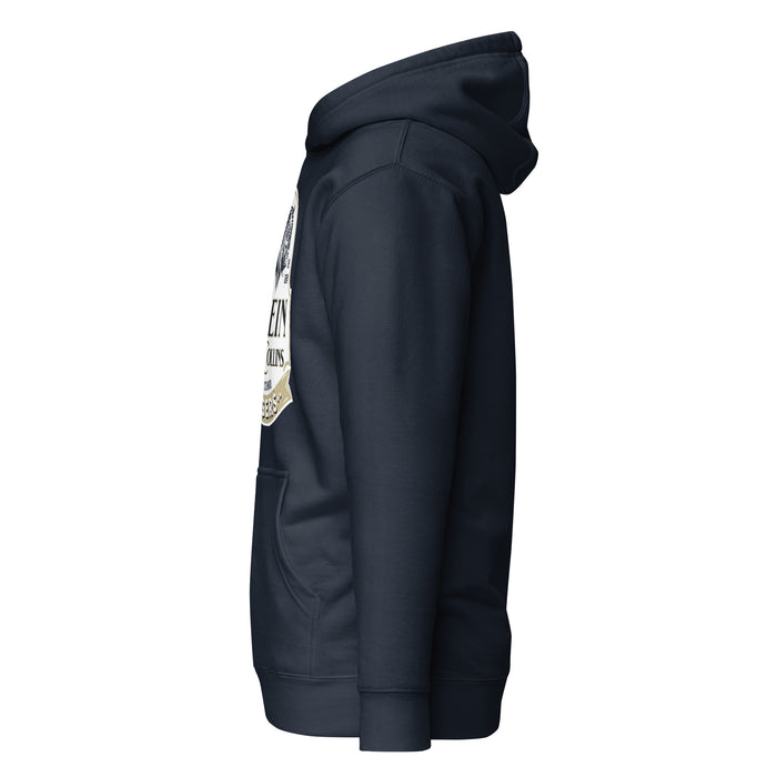 Side view of Klein Collins High School Tigers Navy Blue Premium Unisex Hoodie 219
