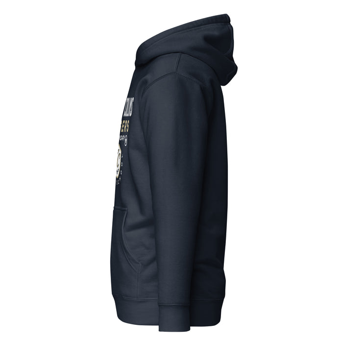 Side view of Klein Collins High School Tigers Navy Blue Premium Unisex Hoodie 003