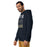 Man wearing Klein Collins High School Tigers Navy Blue Premium Unisex Hoodie 233