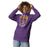 Woman wearing Jersey Village High School Falcons Premium Purple Hoodie 204