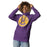 Woman wearing Jersey Village High School Falcons Premium Purple Hoodie 215