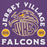 Close-up view of Jersey Village High School Falcons Premium Purple Hoodie 208