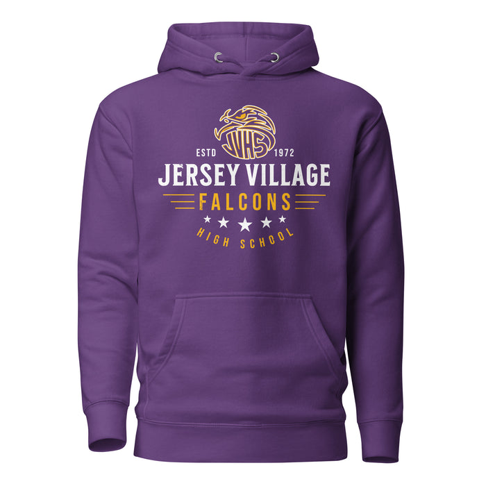 Jersey Village High School Falcons Premium Purple Hoodie 217