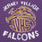 Close-up view of Jersey Village High School Falcons Premium Purple Hoodie 228