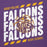 Close-up view of Jersey Village High School Falcons Premium Purple Hoodie 223