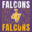Close-up view of Jersey Village High School Falcons Premium Purple Hoodie 233
