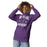 Woman wearing Morton Ranch High School Mavericks Premium Purple Unisex Hoodie 230