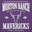 Close-up view of Morton Ranch High School Mavericks Premium Purple Unisex Hoodie 230