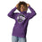 Woman wearing Morton Ranch High School Mavericks Premium Purple Unisex Hoodie 221